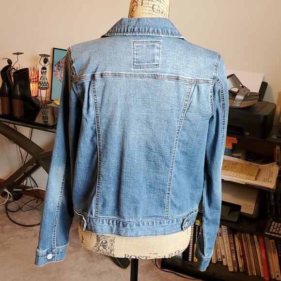 Mudd destructed denim jean jacket size Large - Picture 3 of 13